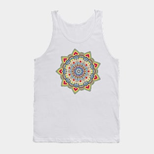 Mandala #23. Psychadelic love hearts and hippie fringes. Tank Top